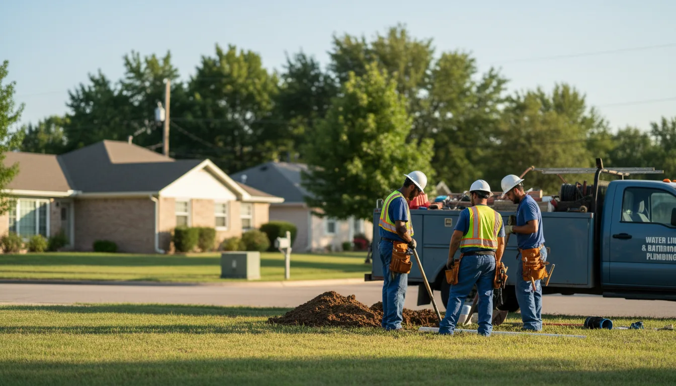 Residential water line and bathroom plumbing service in Holts Summit, MO